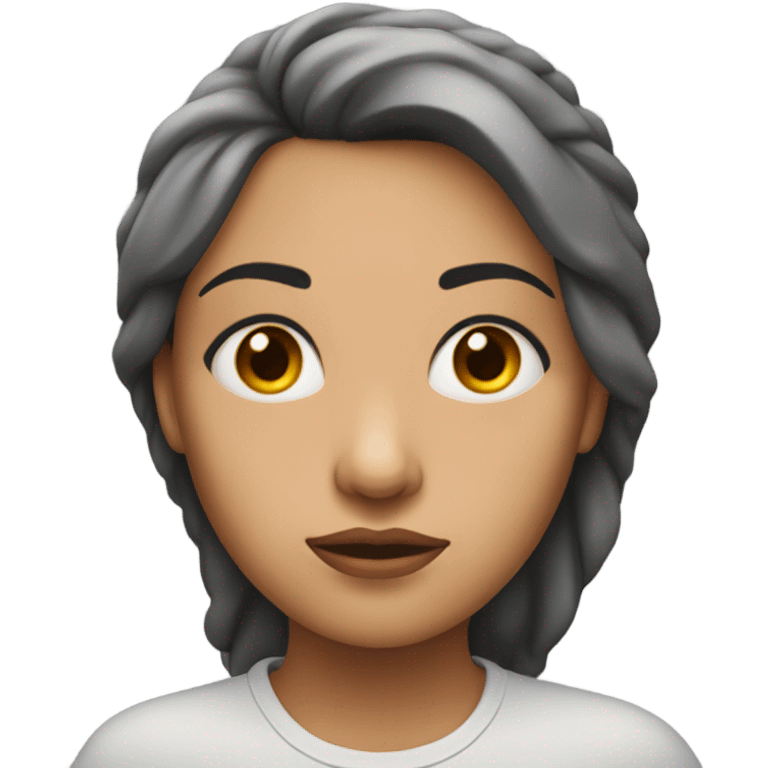 woman face that represents a thinking process emoji