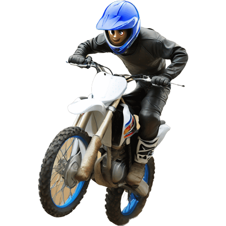 Guy on dirt bike jumping  emoji