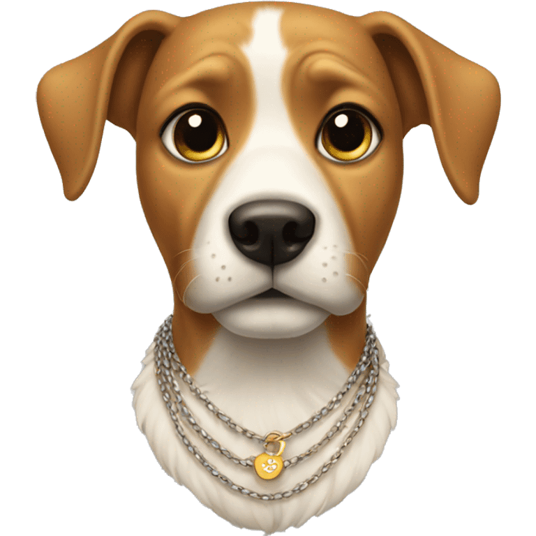 Dog wearing a necklace  emoji