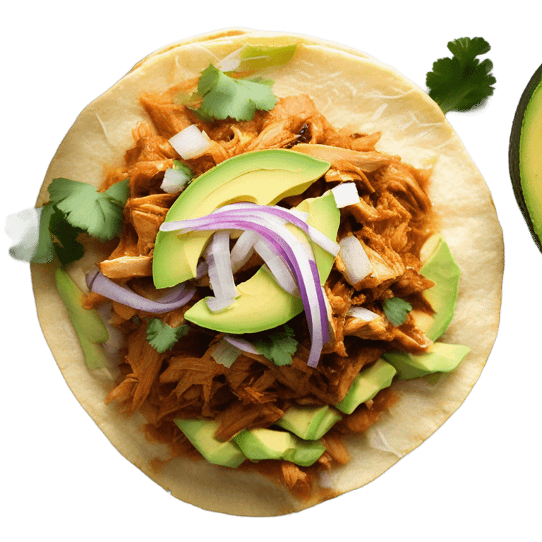 Shredded Chicken tinga tostada emoji