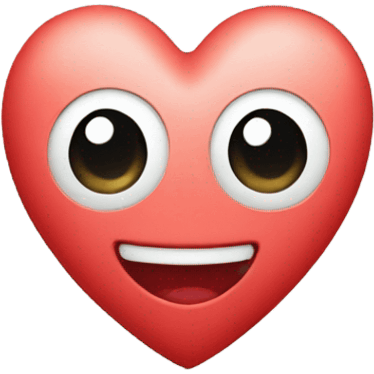 A  cute toy heart that smiles, surrounded by a beautiful pink, red, and orange glow. emoji