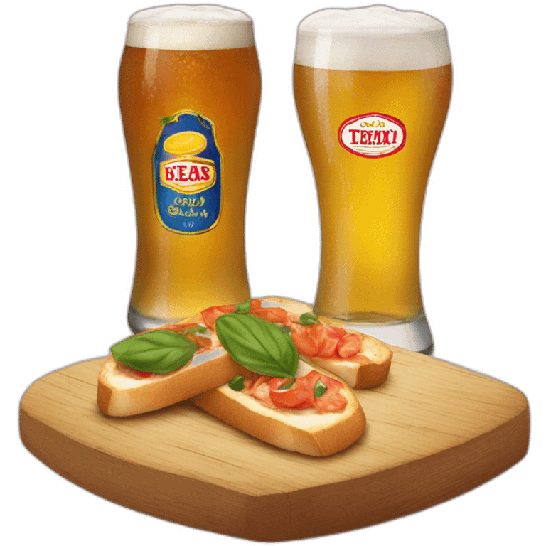 Cervezas con tapas emoji