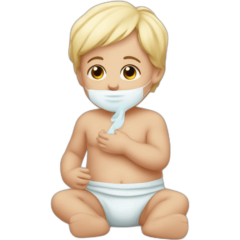 taking care of the baby white skin emoji