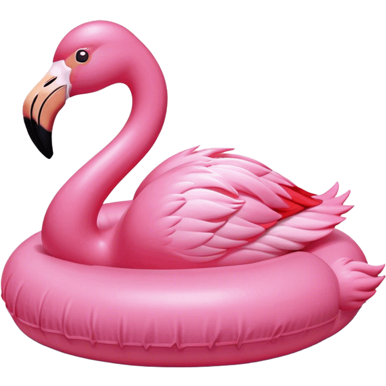 Flamingo pool floatie emoji