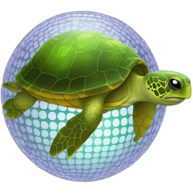 turtle　Mirrorball emoji