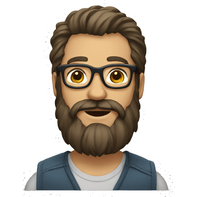 Un barbu à lunette  emoji