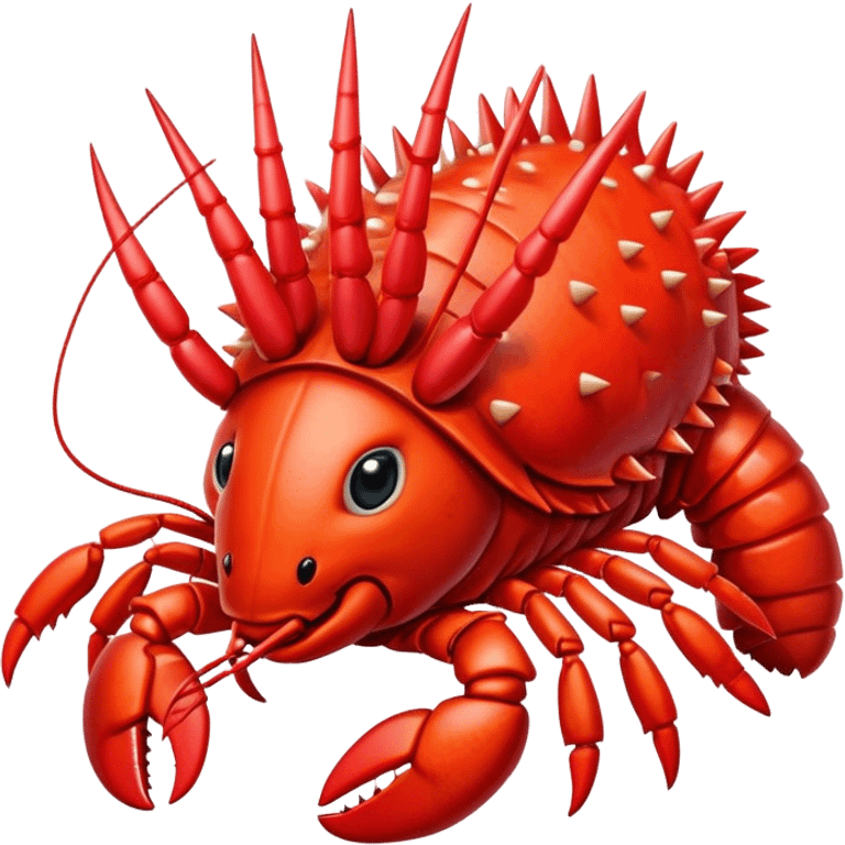 Lobster with a hedgehog on its head emoji