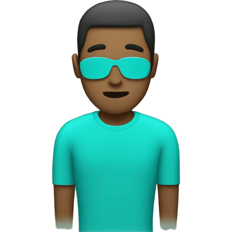 Turquoise minimal man emoji