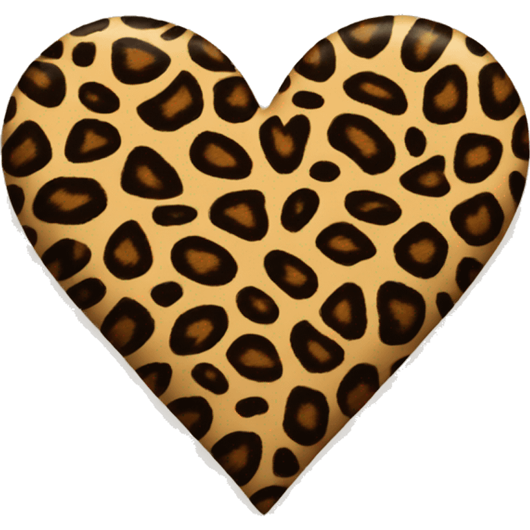 Leopard print heart emoji