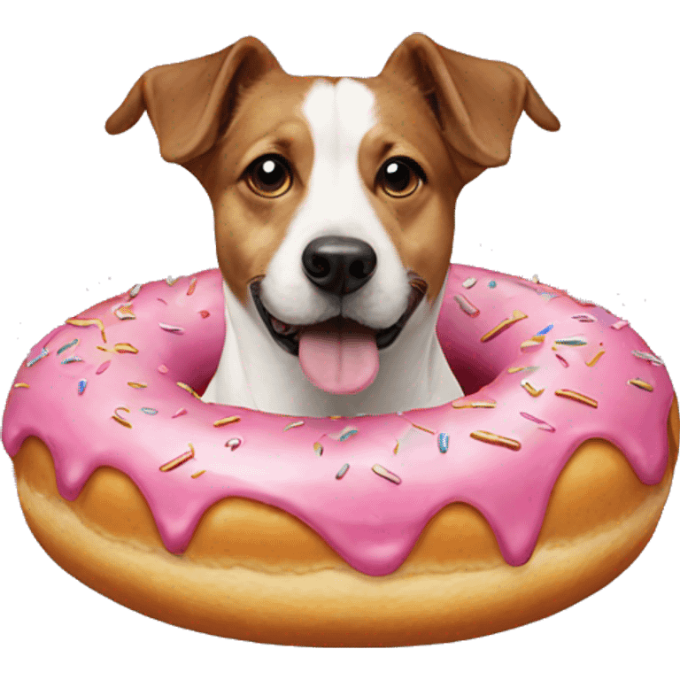 Dog in a donut emoji