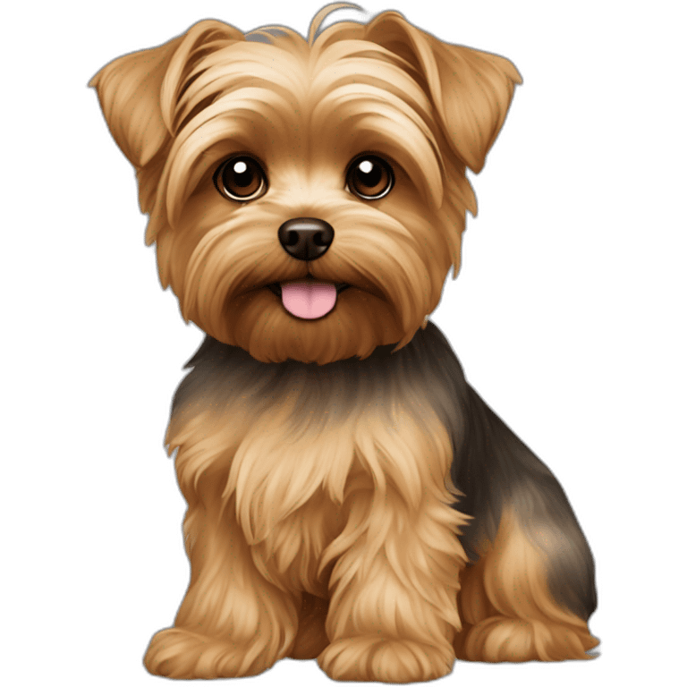 Brownish Maltese yorkie cross emoji