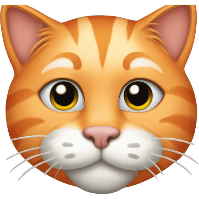 Orange cat with a face mask emoji