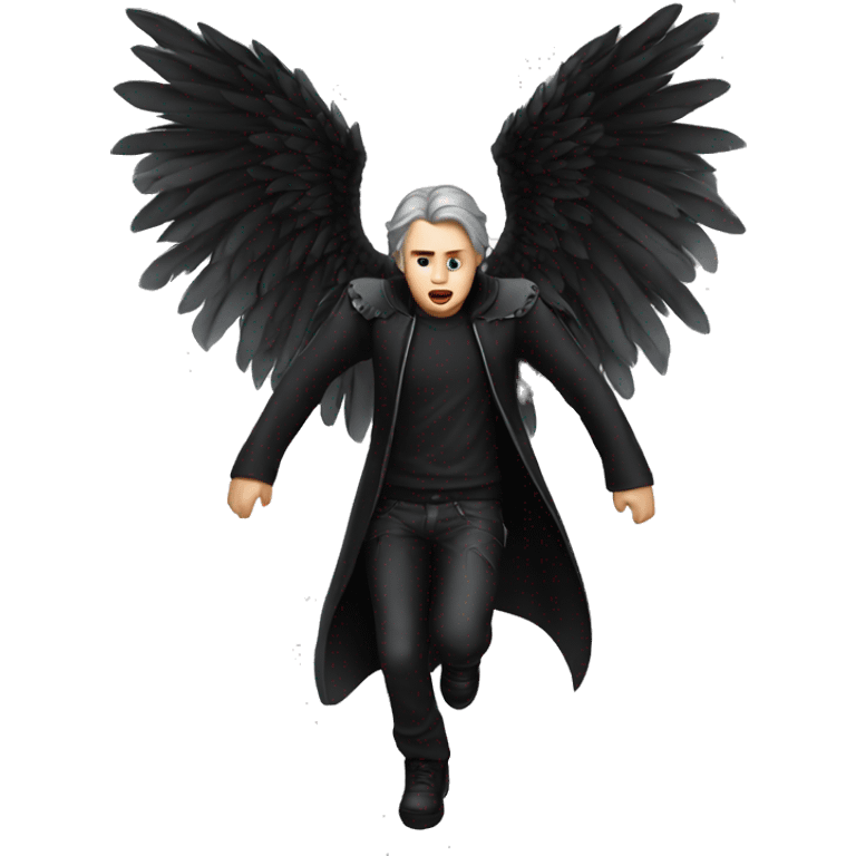 falling dark angel male pale emoji