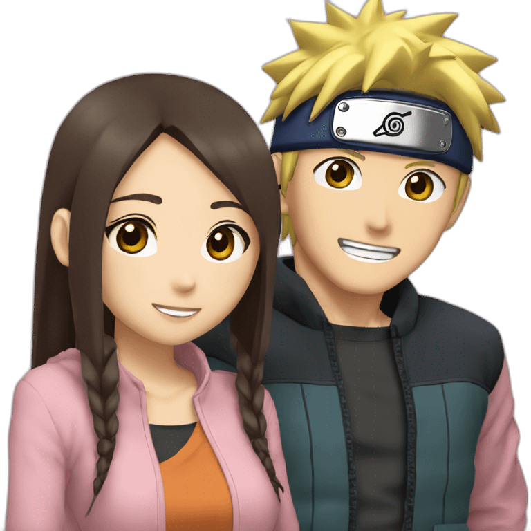 Megumi et Naruto en couple emoji