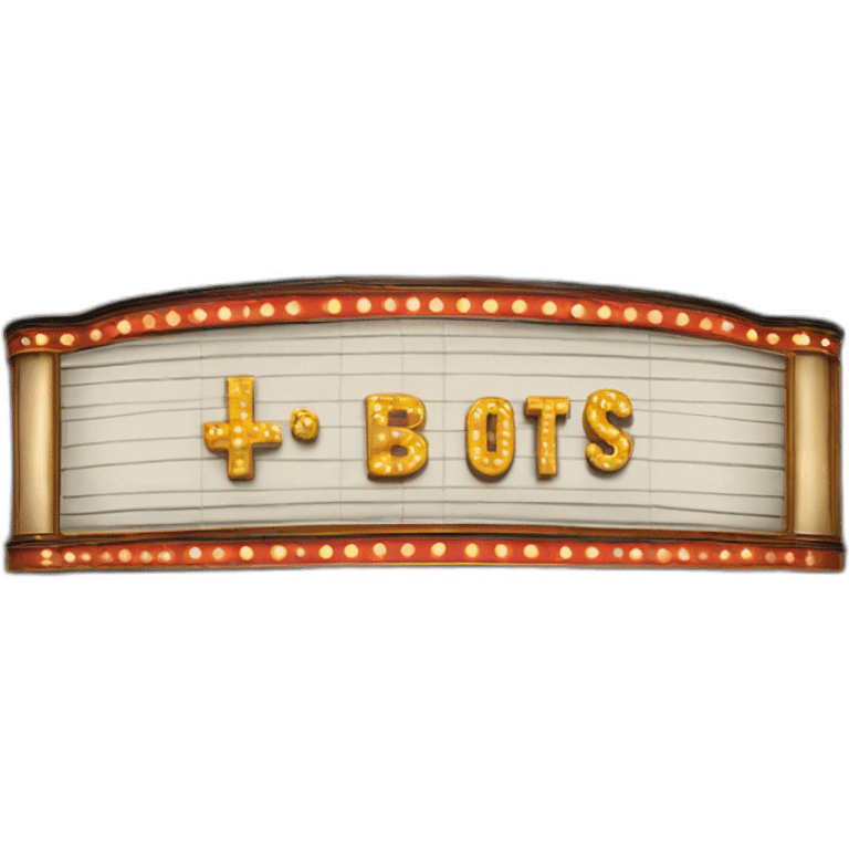 Theater sign with text « JBT’s Show » emoji