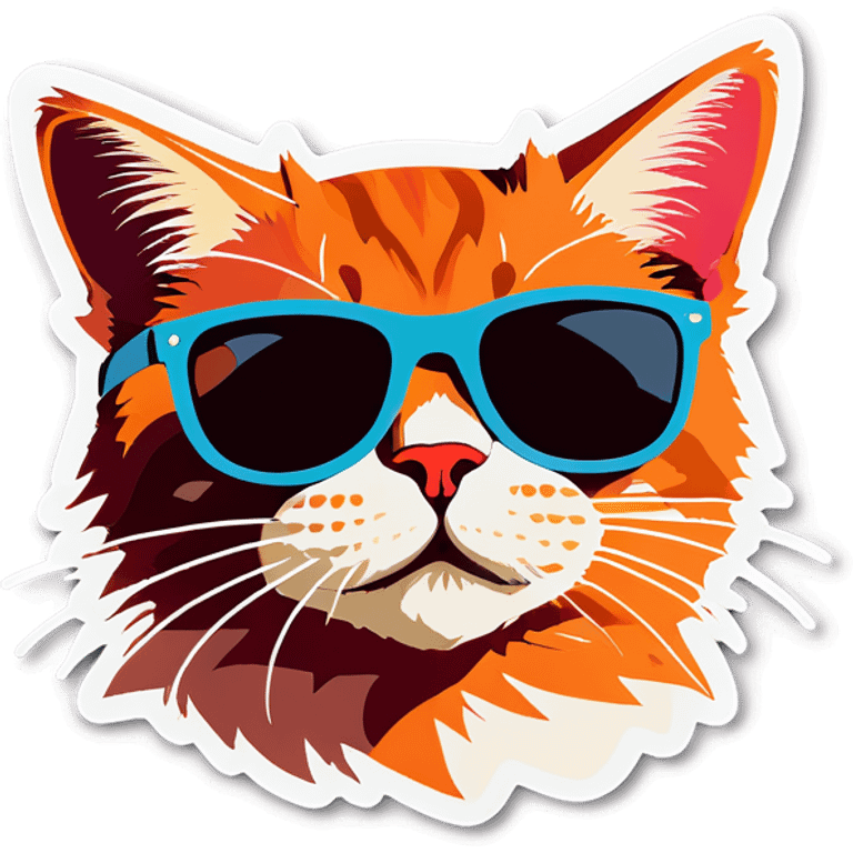 Cat with sunglasses emoji