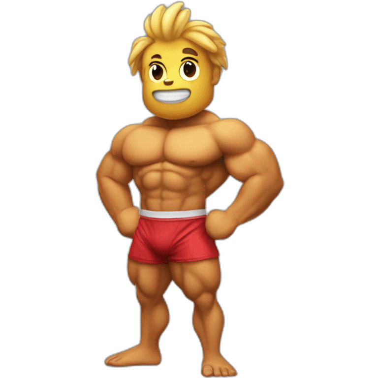 Petit poulet bodybuilder emoji