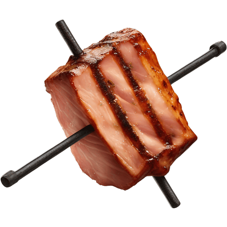 Roasted meat on a iron skewer emoji