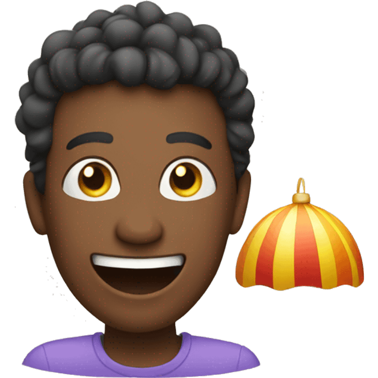 Happy person on a holiday emoji