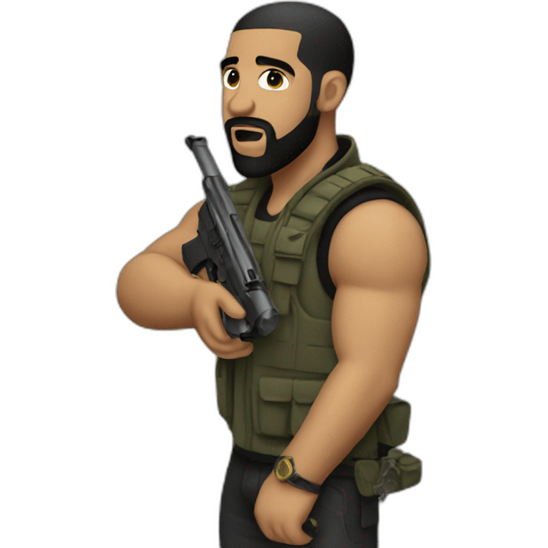 Drake with gun emoji