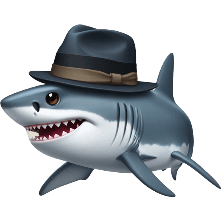 shark with a fedora  emoji