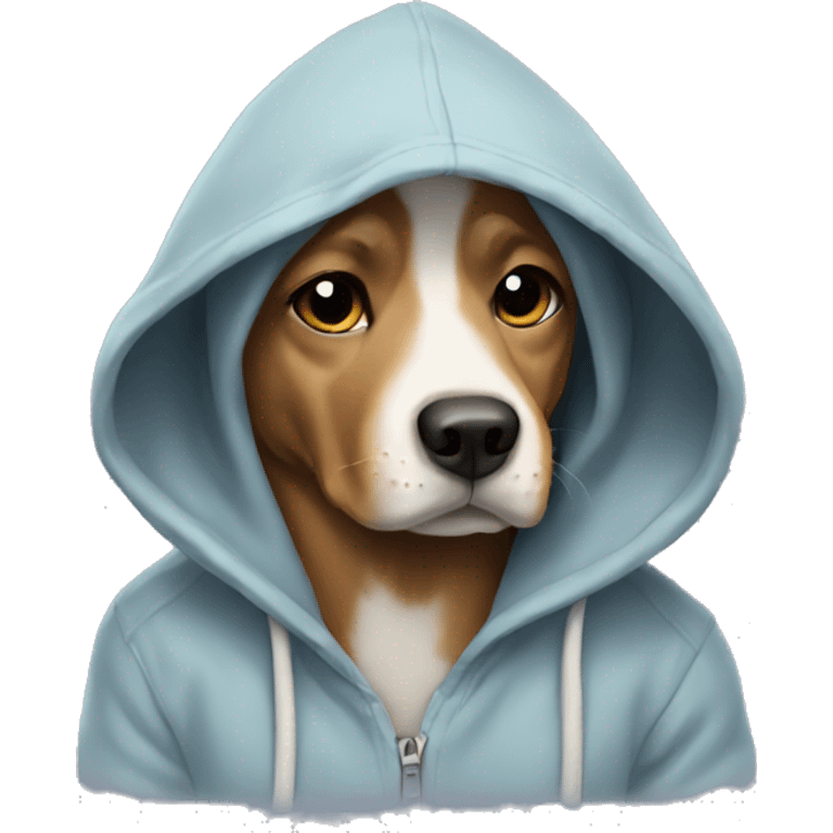 dog wearing a hoodie emoji