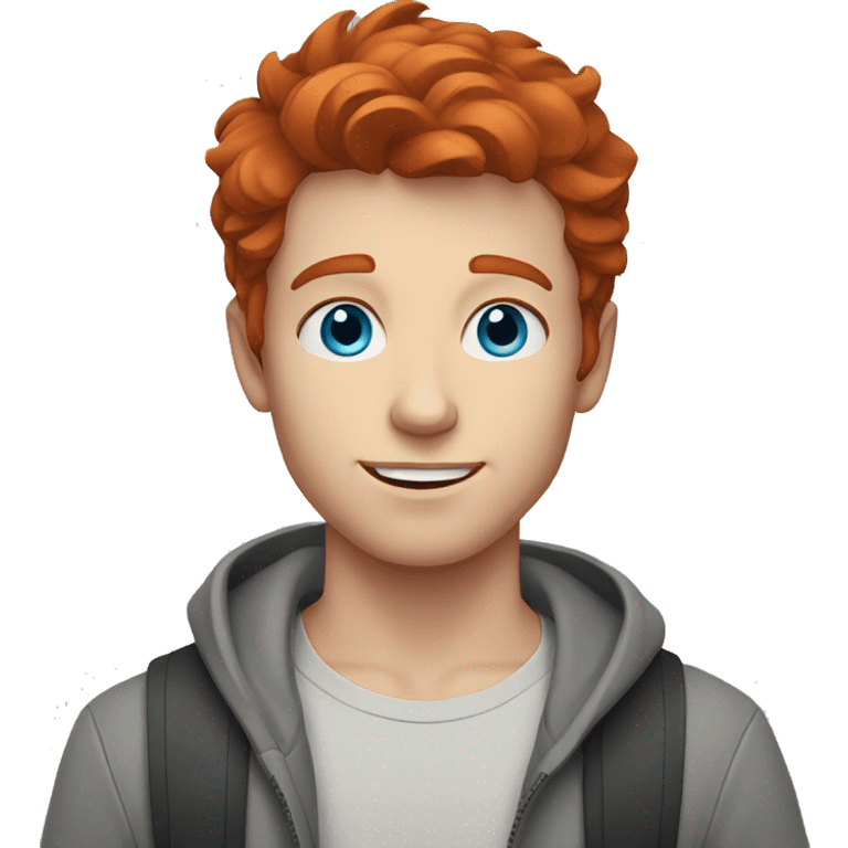 young guy with blue eyes and Redhead hair  emoji