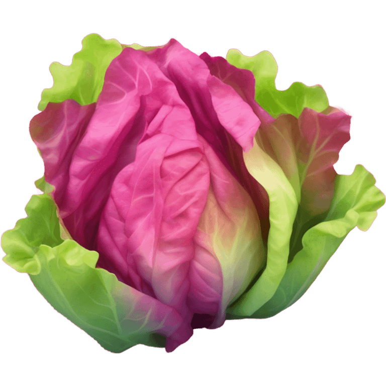 Hot pink ombre lettuce with glitter  emoji