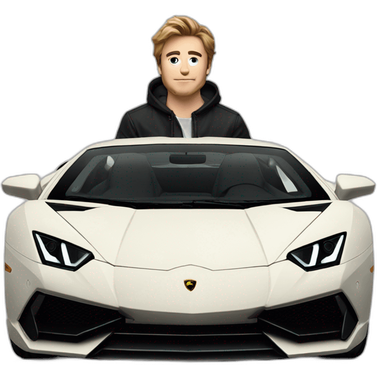 Mr beast on a lamborghini emoji