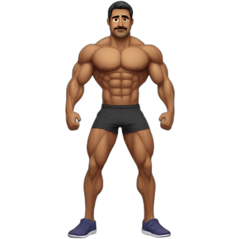 Gym fit guy Indian not too muscular age 50 lil bsld emoji