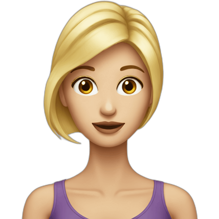 long neck blonde karen emoji