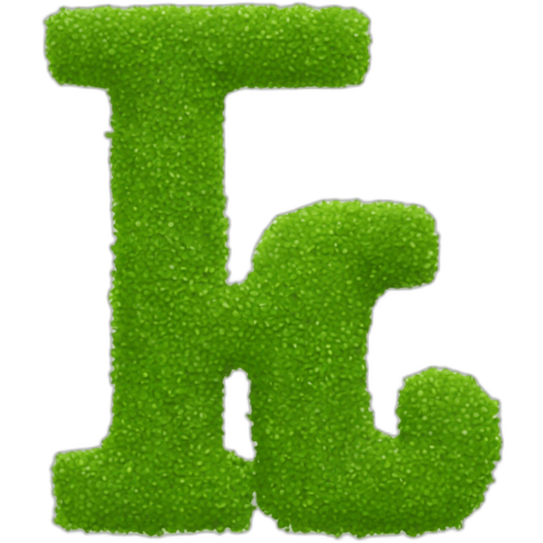 bubbly letter in a topiary shape emoji