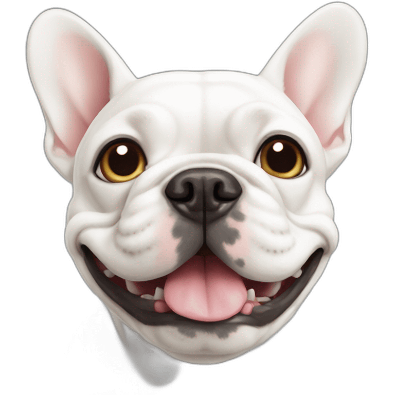 white french bulldog emoji