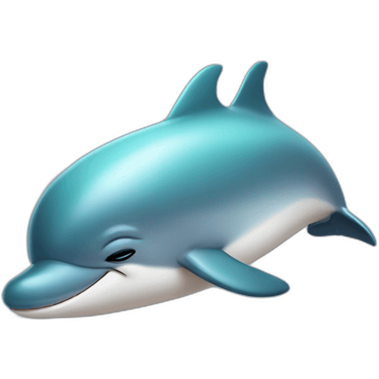 Cute Dolphin sleeping emoji