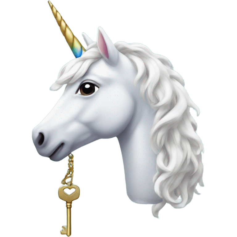 Unicorn with key emoji