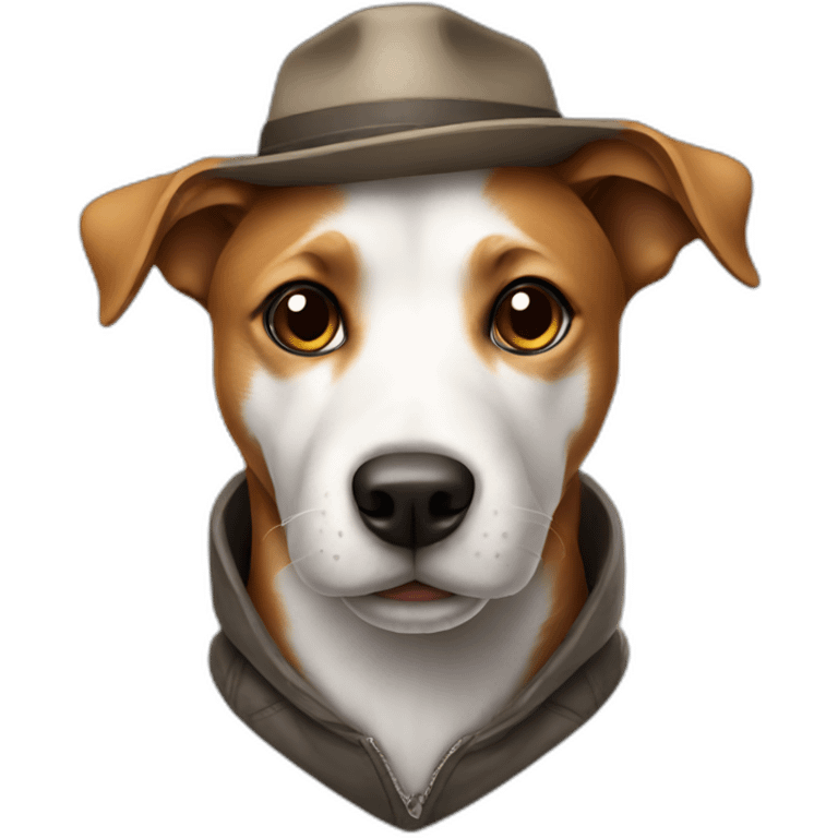 dog developer with hat emoji