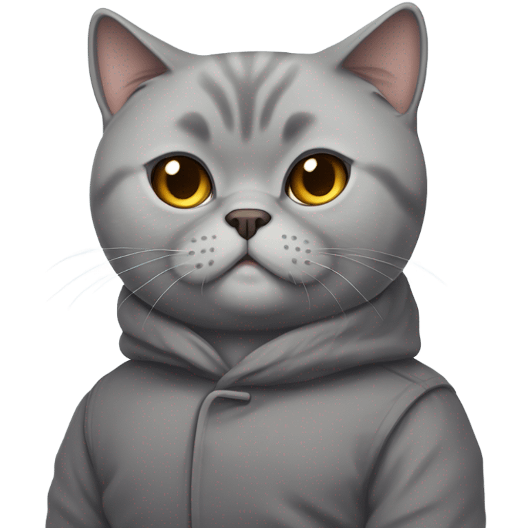 unimpressed british shorthair grey emoji