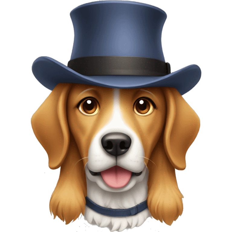 dog with hat emoji