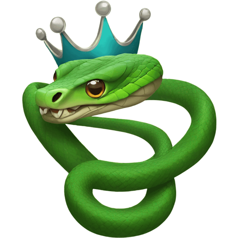 Snake with crown emoji