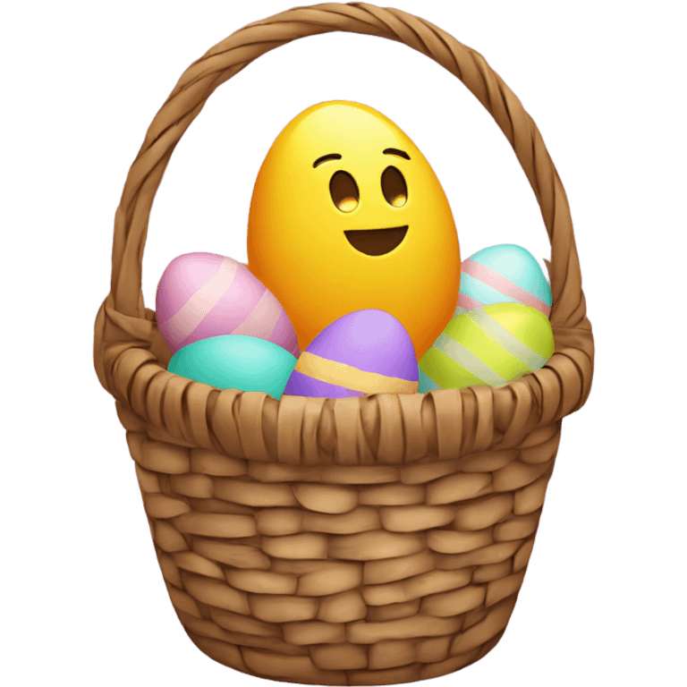 Easter eggs in a basket emoji