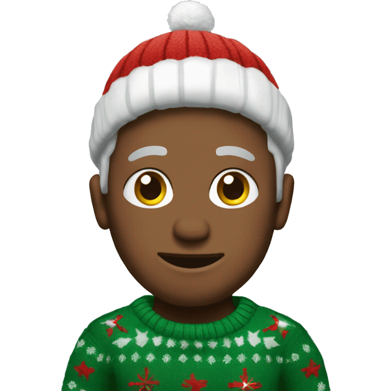 Yorkshere wearing chistmas sweater  emoji