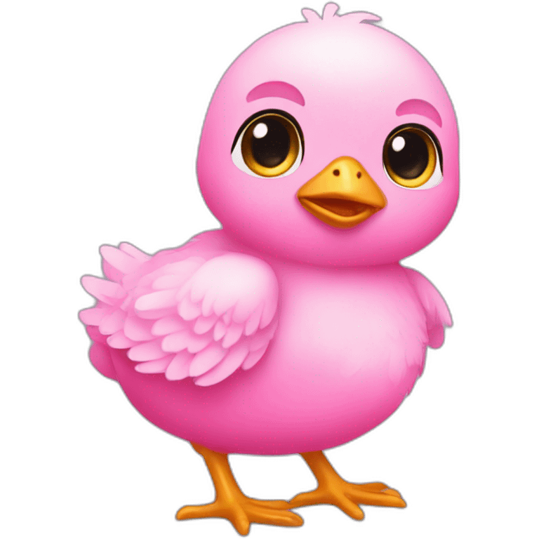 pink color baby chick emoji