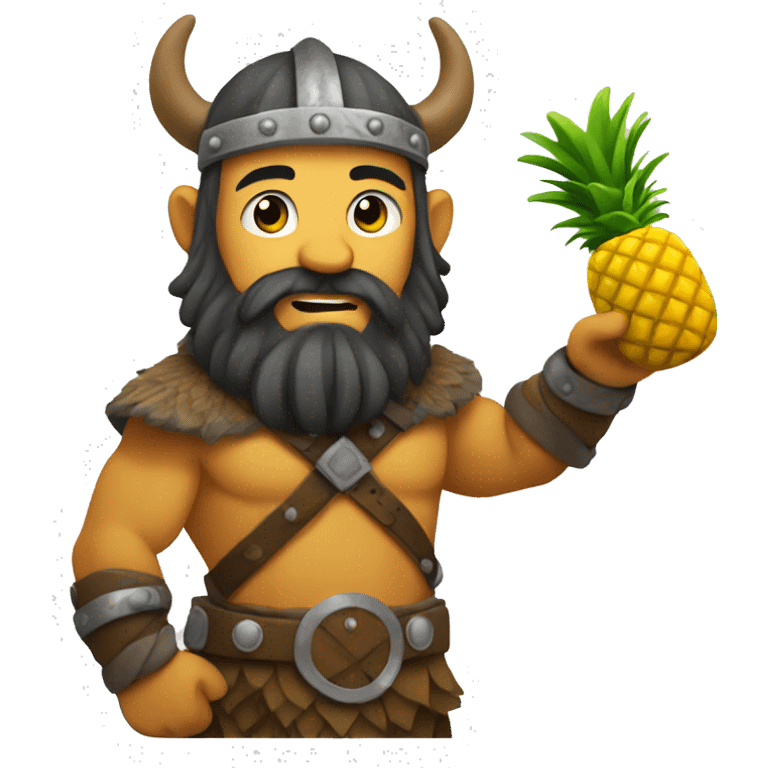 Viking holding a Pineapple  emoji