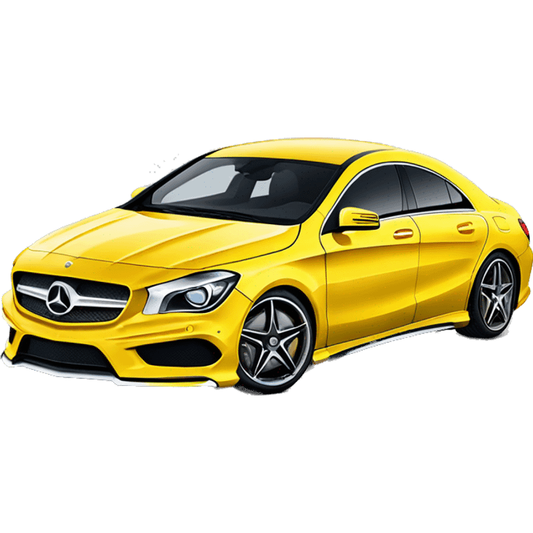 mercedes cla con striscia gialla in mezzo  emoji