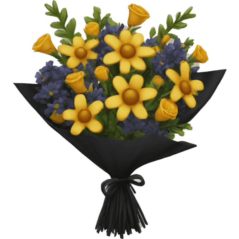 Black bouquet  emoji