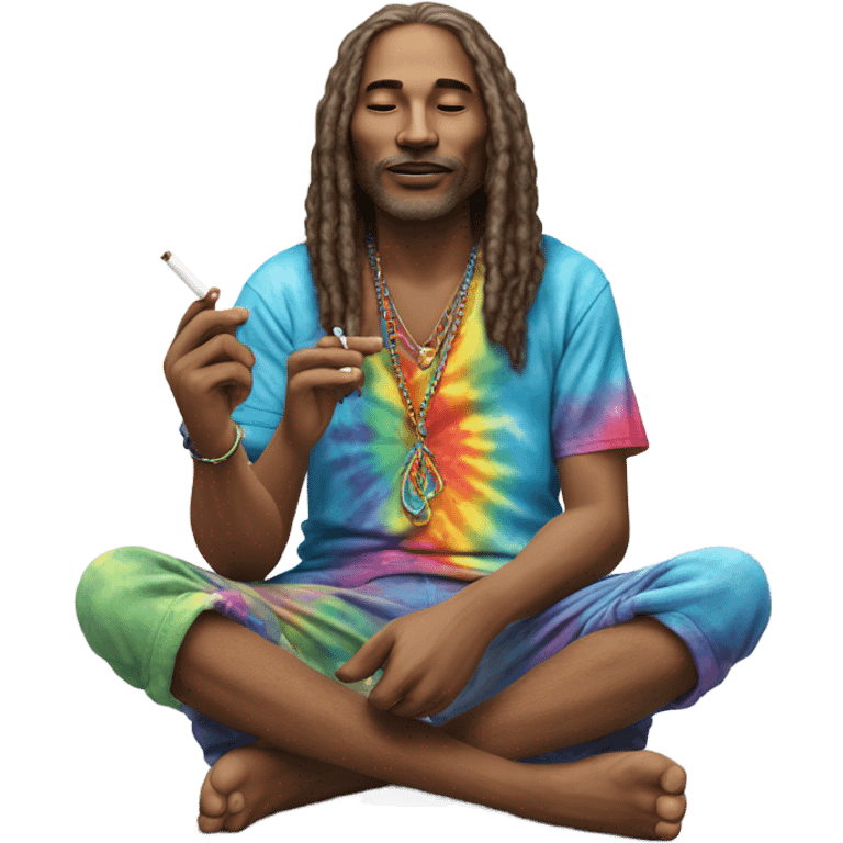 Smoking hippie emoji