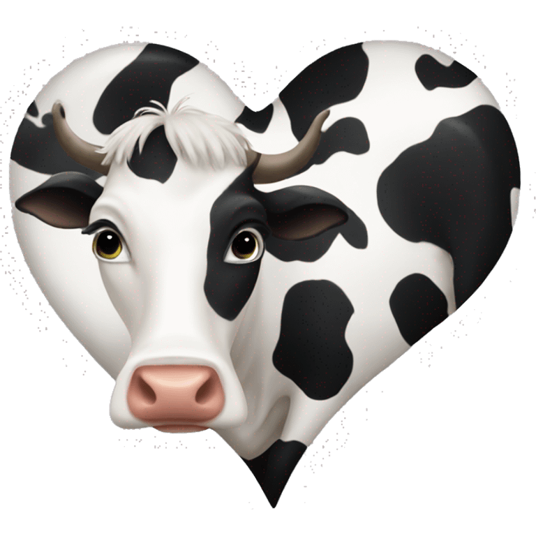 Cow print heart emoji emoji