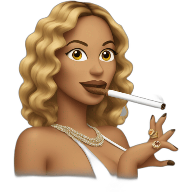 beyonce smoking cuban cigar emoji