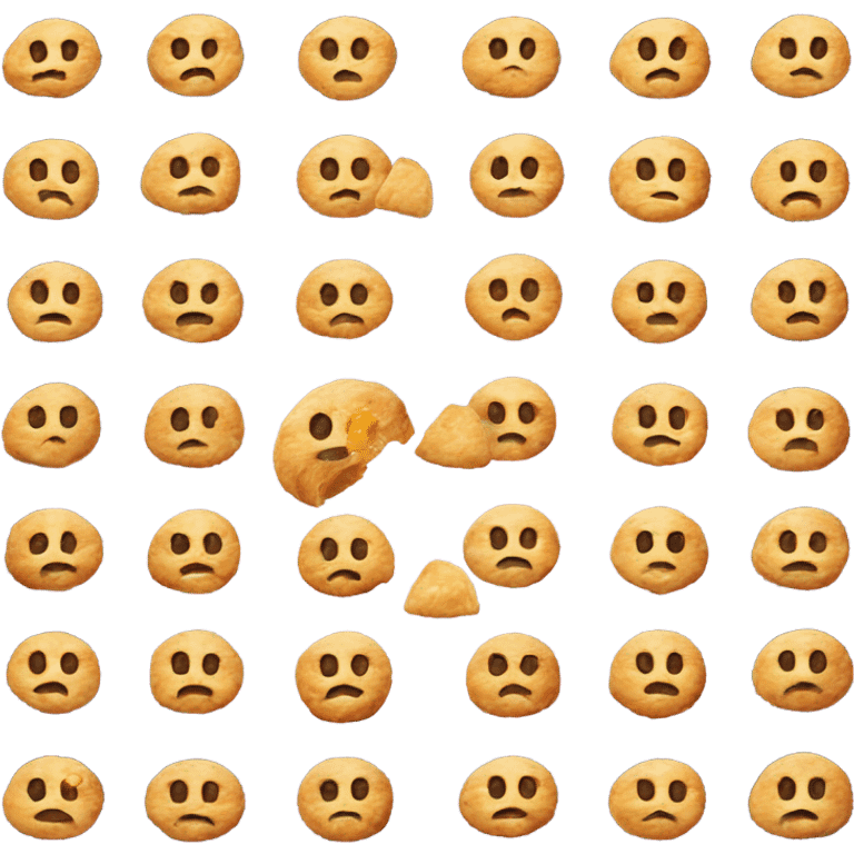 A full moon made with croissant emoji