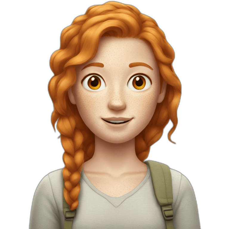 ginger girl with lots of freckles emoji